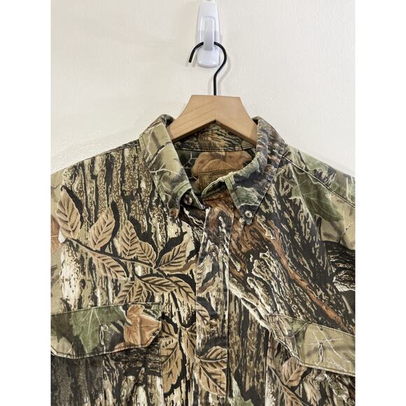 Vtg Y2K Outdoor Gorpcore Grunge Real Tree Forest Print Work Hunting Shirt *read - Picture 4 of 12